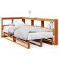 Preview: Massivholzbett mit Regal ohne Matratze Wachsbraun 75x190 cm