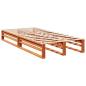 Preview: Massivholzbett mit Regal ohne Matratze Wachsbraun 75x190 cm