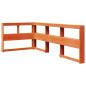 Preview: Massivholzbett mit Regal ohne Matratze Wachsbraun 75x190 cm