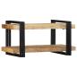 Preview: Wandregal 70x33x35 cm Raues Massivholz Mango