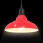 Preview: Pendelleuchte Höhenverstellbar E27 Rot Glänzend Ø 31 cm Metall