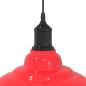 Preview: Pendelleuchte Höhenverstellbar E27 Rot Glänzend Ø 31 cm Metall
