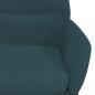 Preview: Relaxsessel mit Hocker Blau Samt