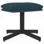 Preview: Relaxsessel mit Hocker Blau Samt