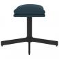 Preview: Relaxsessel mit Hocker Blau Samt