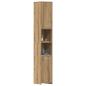 Preview: ARDEBO.de - Badschrank Artisan-Eiche 30x30x183,5 cm Holzwerkstoff