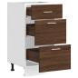 Preview: ARDEBO.de - Unterschrank Braun Eichen-Optik 40x46x81,5 cm Holzwerkstoff