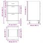 Preview: Unterschrank Braun Eichen-Optik 40x46x81,5 cm Holzwerkstoff