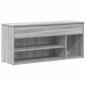 Preview: Schuhbank Grau Sonoma 102x30,5x45 cm Holzwerkstoff