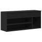 Preview: Schuhbank Schwarz 102x30,5x45 cm Holzwerkstoff