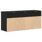 Preview: Schuhbank Schwarz 102x30,5x45 cm Holzwerkstoff