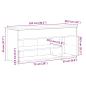 Preview: Schuhbank Schwarz 102x30,5x45 cm Holzwerkstoff