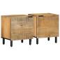 Preview: ARDEBO.de - Nachttische 2 Stk. Braun 40x33x46 cm Massivholz Mango