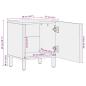 Preview: Nachttische 2 Stk. Braun 40x33x46 cm Massivholz Mango