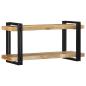 Preview: ARDEBO.de - Wandregal 90x33x45 cm Raues Massivholz Mango