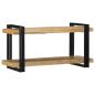 Preview: Wandregal 90x33x45 cm Raues Massivholz Mango