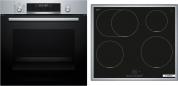 Preview: ARDEBO.de Bosch HBD675CS62 EEK: A+ Einbau-Backofen-Set mit Induktionskochfeld (HBG578BS3 + PIF645BB5E), 60 cm breit, 71 L, Air Fry, 3D-Heißluft, Pyrolytisch+Hydrolytisch, Kindersicherung, Rahmen aufliegend, schwarz