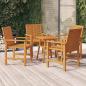 Preview: ARDEBO.de - Garten-Essstühle 3 Stk. Massivholz Akazie