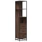 Preview: Badschrank Braun Eichen-Optik 35x37,5x166 cm Holzwerkstoff