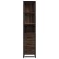Preview: Badschrank Braun Eichen-Optik 35x37,5x166 cm Holzwerkstoff