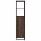 Preview: Badschrank Braun Eichen-Optik 35x37,5x166 cm Holzwerkstoff