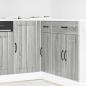 Preview: ARDEBO.de - Spülenunterschrank Lucca Grau Sonoma Holzwerkstoff