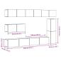 Preview: 7-tlg. TV-Schrank-Set Wandmontage Altholz-Optik Holzwerkstoff