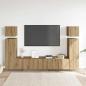 Preview: 8-tlg. TV-Schrank-Set Wandmontage Artisan-Eiche Holzwerkstoff