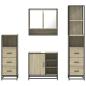 Preview: 4-tlg. Badmöbel-Set Sonoma-Eiche Holzwerkstoff