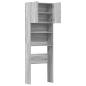 Preview: Waschmaschinenschrank Grau Sonoma 64x24x190 cm Holzwerkstoff