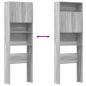Preview: Waschmaschinenschrank Grau Sonoma 64x24x190 cm Holzwerkstoff