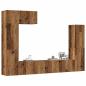 Preview: ARDEBO.de - 5-tlg. TV-Schrank-Set Wandmontage Altholz-Optik Holzwerkstoff