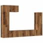 Preview: 5-tlg. TV-Schrank-Set Wandmontage Altholz-Optik Holzwerkstoff