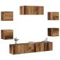 Preview: ARDEBO.de - 5-teiliges TV-Schrank-Set Wandmontage aus altem Holz
