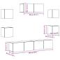 Preview: 5-teiliges TV-Schrank-Set Wandmontage aus altem Holz