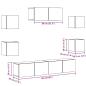 Preview: 5-teiliges TV-Schrank-Set Wandmontage aus altem Holz