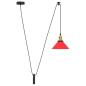 Preview: Pendelleuchte Höhenverstellbar E27 Rot Glänzend Ø 22 cm Metall