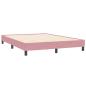 Preview: ARDEBO.de - Bettgestell ohne Matratze Rosa 140x210 cm Samt