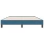 Preview: Bettgestell ohne Matratze Dunkelblau 160x220 cm Samt