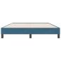 Preview: Bettgestell ohne Matratze Dunkelblau 140x220 cm Samt