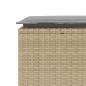 Preview: Gartenbank mit Kissen Beige 110x40x44 cm Poly Rattan