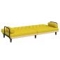 Preview: Schlafsofa mit Armlehnen Hellgelb Stoff