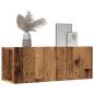 Preview: TV-Wandschränke 2 Stk. Altholz-Optik 80x30x30 cm