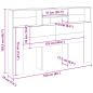 Preview: Kopfteil mit Stauraum Altholz-Optik 160x19x103,5 cm