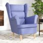 Preview: ARDEBO.de - Sessel Jeansblau 74x84x100 cm Stoff