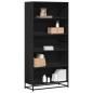 Preview: ARDEBO.de - Bücherregal Schwarz 80,5x35x170,5 cm Holzwerkstoff