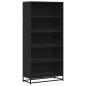 Preview: Bücherregal Schwarz 80,5x35x170,5 cm Holzwerkstoff