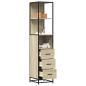 Preview: ARDEBO.de - Badschrank Sonoma-Eiche 35x37,5x166 cm Holzwerkstoff