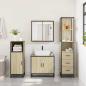 Preview: Badschrank Sonoma-Eiche 35x37,5x166 cm Holzwerkstoff