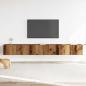 Preview: 3-tlg. TV-Schrank-Set Wandmontage Altholz-Optik Holzwerkstoff